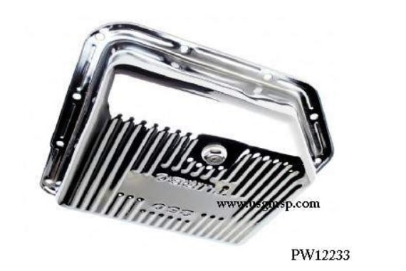 Trans Oil Pan: 67-81 T 350- Chrome